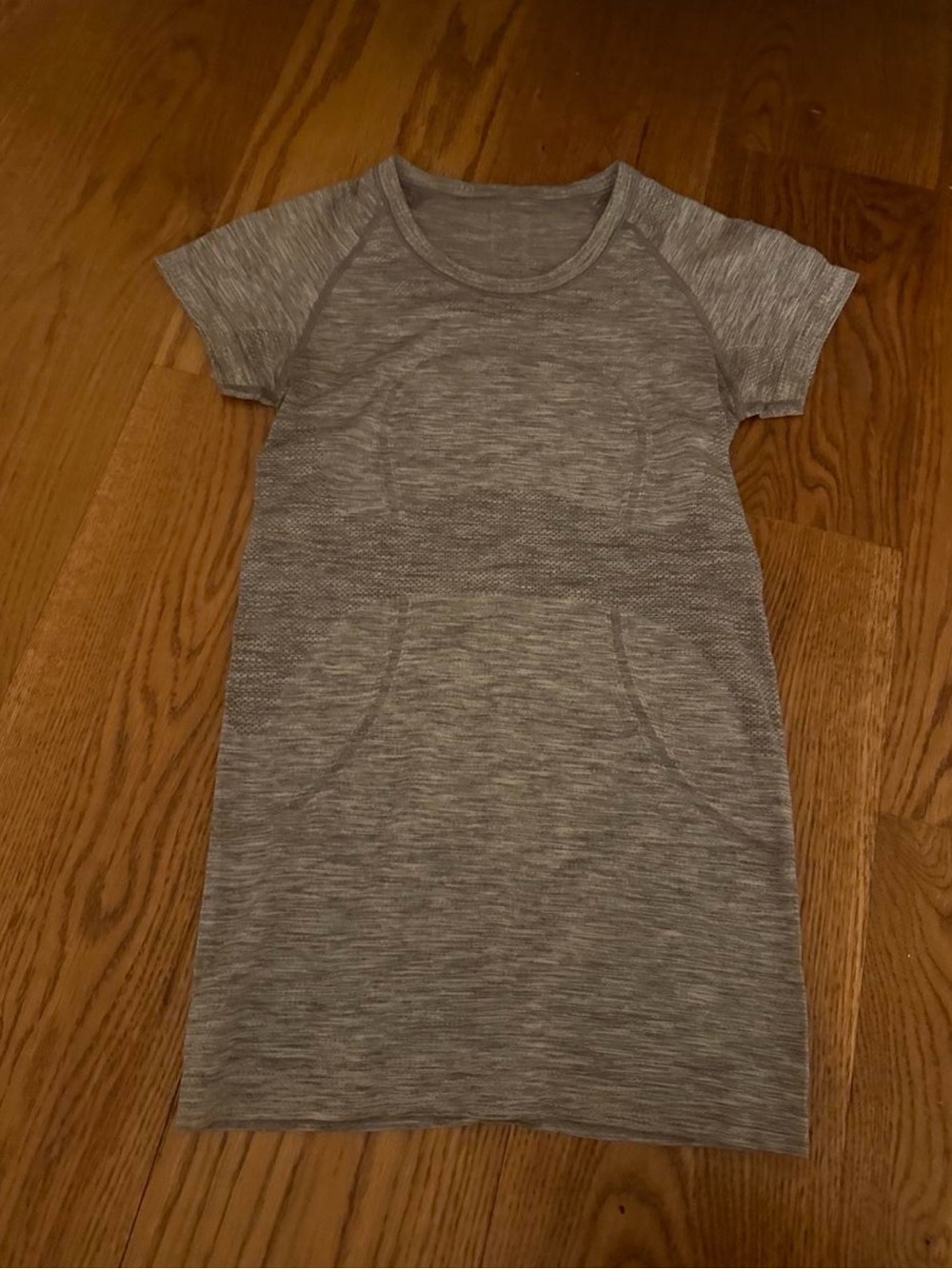 lululemon athletica Grey Short Sleeve Knit Top